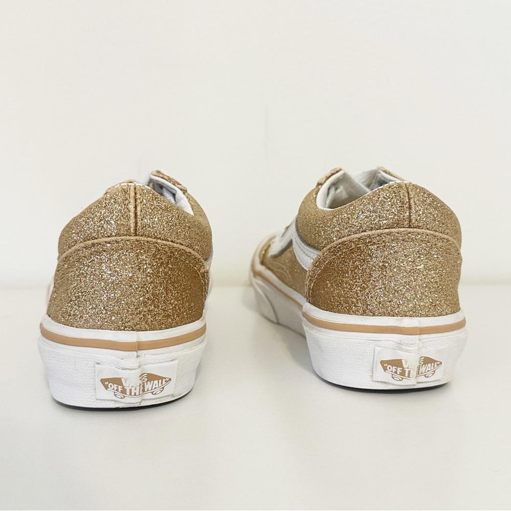 Vans Kids Old Skool Glitter Sneaker - Gold - Picture 3 of 7